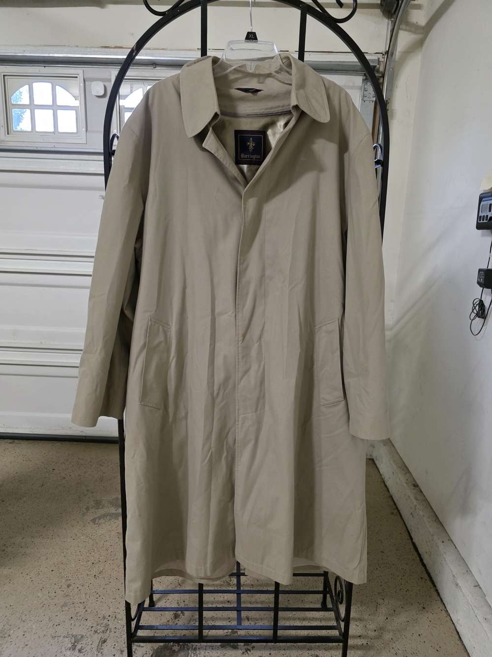 Heritage Beige Men's Single-Breasted Trench Coat